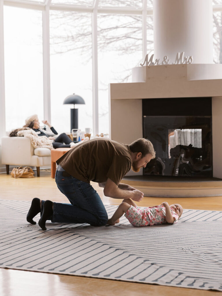Michigan Micro-wedding on film in falling snow, Fennville MI