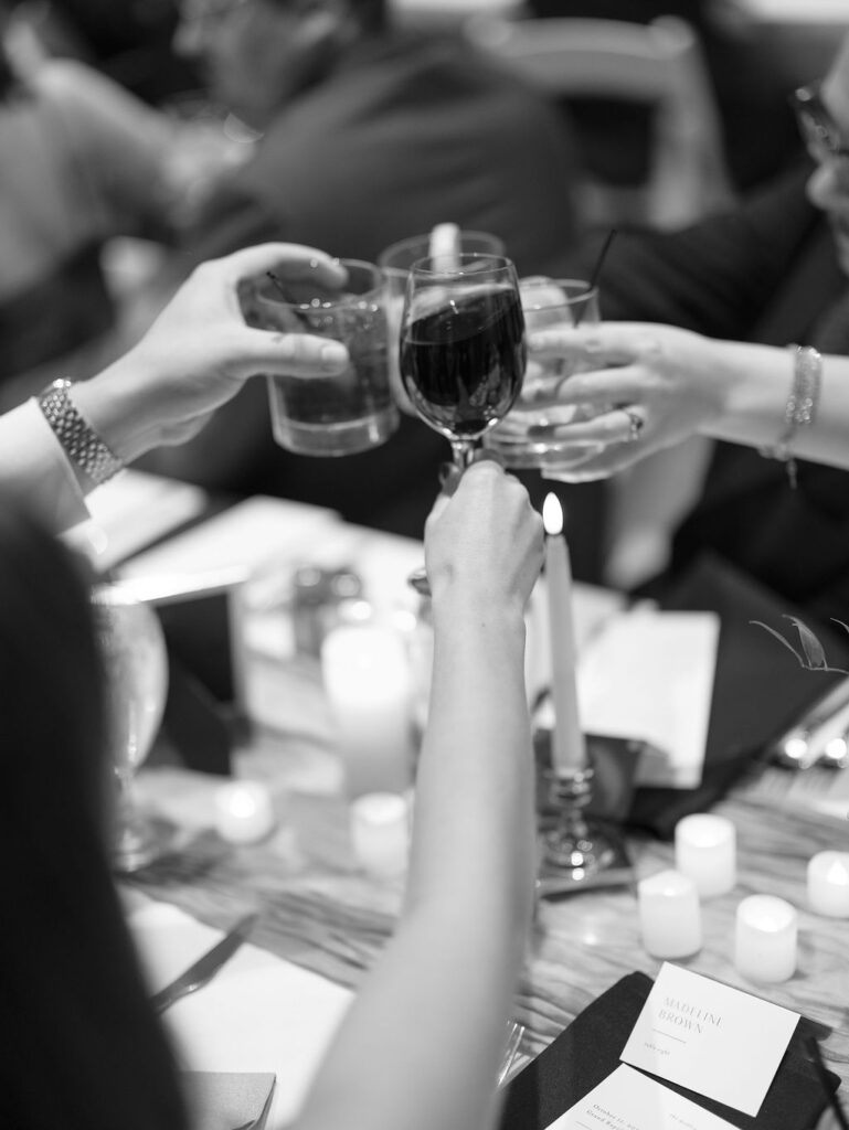 wedding the Grand Rapids Art Museum with clean architectural lines in the background on 35mm film