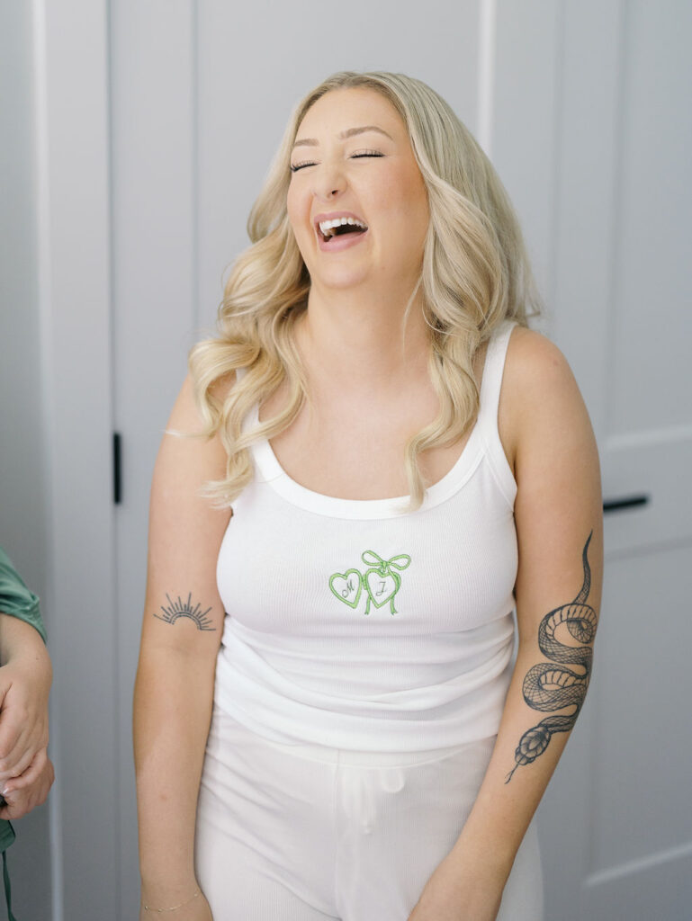 bride getting ready Elegant and romantic late summer Chicago garden estate wedding