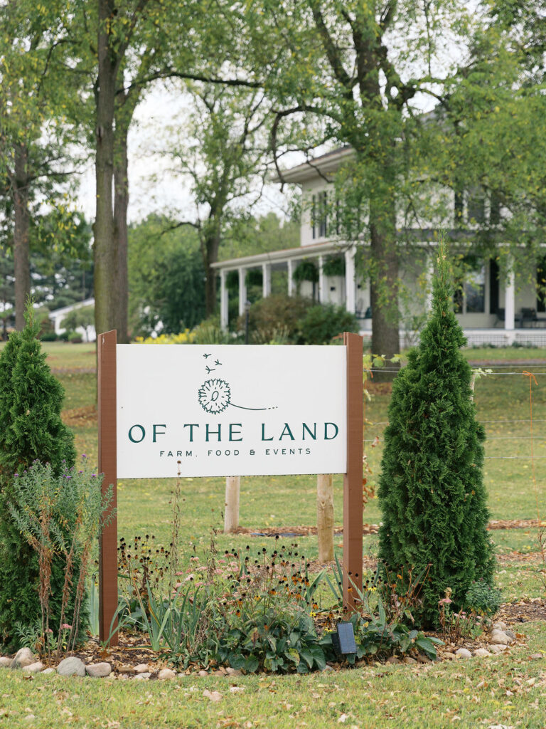 Of the Land Wedding Photos in Michigan on film, joyful celebration with lush florals and bride and groom laughing
